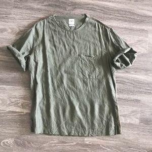 Zara Relaxed Fit Linen Blend Shirt Size Large